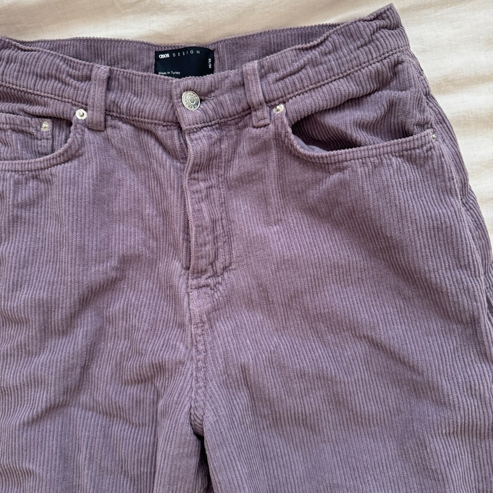 ASOS | straight leg corduroy pants | purple | 30x30
